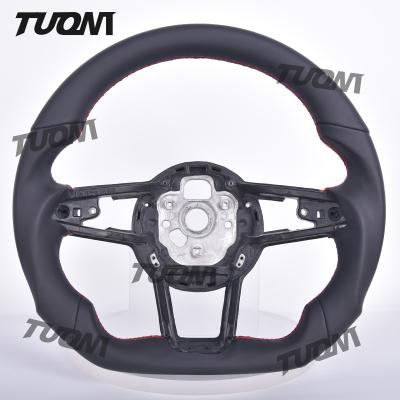China Audi Carbon Fiber Flat Bottom Steering Wheel High Durability Black Smooth Surface for sale