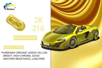 Chine Peinture métallique jaune pour voiture en couche supérieure imperméable à l'humidité pratique anti-fading à vendre