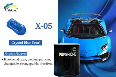 China Odorless Stable Crystal Blue Car Paint , UV Proof Metallic Automotive Spray Paint for sale