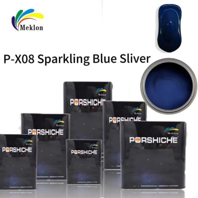 China Nontoxic Metallic Silver Car Paint Waterproof Stable Sparkly Blue Color for sale