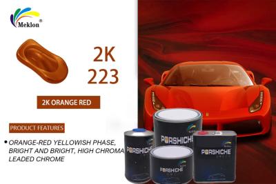 China ISO MSDS Pintura de automóvel Camada superior inodora Vermelha Laranja Cor Amigável ao ambiente à venda