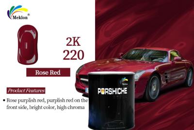 China Waterproof Nontoxic Rose Red Car Paint , Glossy Automotive Refinishing Products for sale