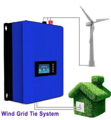 China Grid Tie Vertical Wind Turbine Generator 2000W 24V 48V 96V 120V 220V On Grid Wind Turbine Inverter For Home Use for sale