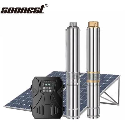 China 24 Volt Dc Submersible Water Pump Solar Dc Solar Submersible Pump Hydroponic Solar Pumps 5M Head. 3000L/Hour for sale