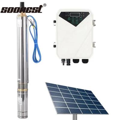China Thermodynamic Solar Heat Pump Water Heater Solar Borehole Water Pump System For 100M Depth Samking Submersible Solar Water Pump for sale