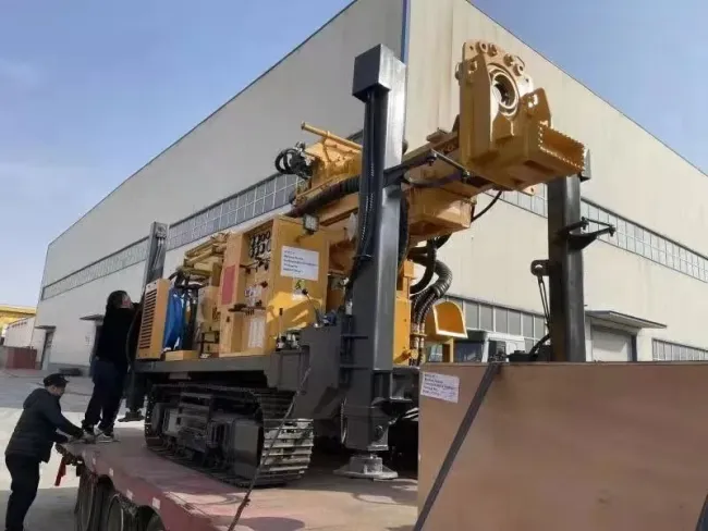 450m Drilling Depth Pneumatic DTH Crawler Drilling Rig for Water Well Drilling Rig Driven by Diesel Engine