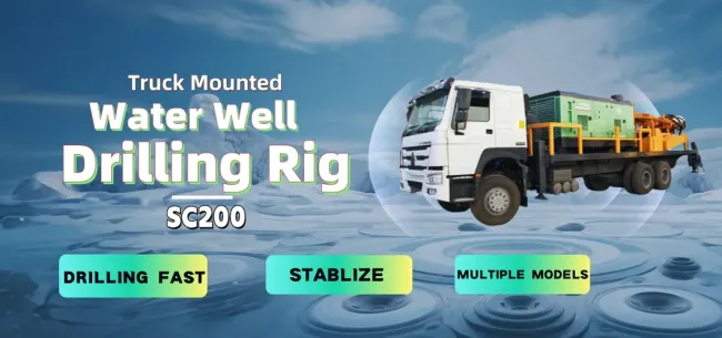 Factory Price 200m Depth Truck Mounted Borehole Drill Machine Rotary Drilling Equipment Water Well Drilling Rigs