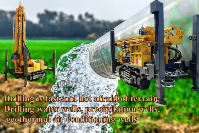High-Performance Truck Mounted Crawler Borehole Hydraulic Crawler Type Cable Tool Water Well Drilling Rig for Sale for Farms Price in China
