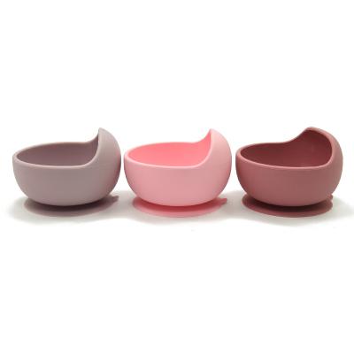 China Soft 12*8.5cm Baby Silicone Suction Bowl Eco Friendly Tableware for sale