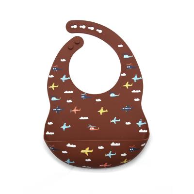 China Easily Wipes Clean Non Phthalate Baby Silicone Bibs BPA Free for sale
