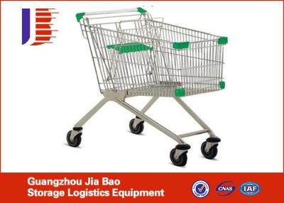China  Stainless Metal Supermarker Shopping Carts With Power Coated for sale