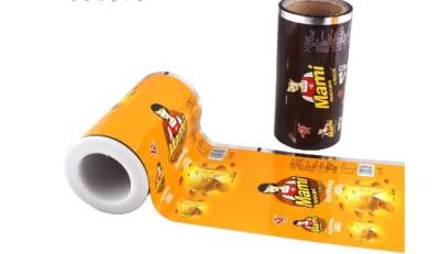 China Printing Aluminum Foil plastic roll film flexible packaging for coffee bag for sale