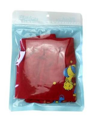 China Transparent Zip Custom Plastic Clear Clothing Zipper Bag For Underwear Clothes Gift Packaging for sale