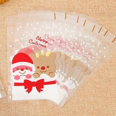 China CUSTOM DESIGN CANDY BAGS WITH GOLDEN TWIST TIES CLEAR PLASTIC TREAT BAGS FOR COOKIE CANDY SNACK WRAPPING for sale