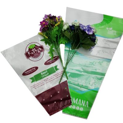 China Customized printed Flower/Vegetables/Fruit Wicket Bag PE Plastic bag for sale