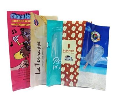 China custom printed plastic packing ice lolly cream popsicle packaging bags for sale