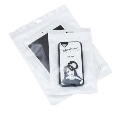 China Plastic zipper bag with one side clear for cables phone case packing for sale