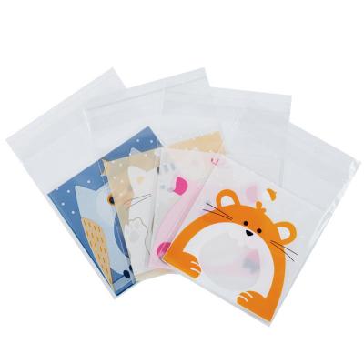 China Custom printing cute handmade cookies candy self adhesive opp plastic bag for sale