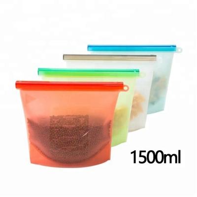 China Eco Friendly Waterpoof Leakproof Snack Reusable Silicone Food Storage Bag for sale