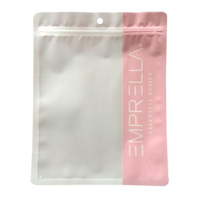 China Branded Clear Plastic Zipper Bag With Breathable Hole Ziplock For Underwear Packing for sale