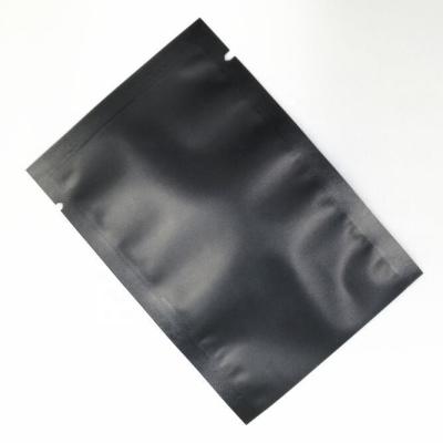 China Wholesale zip lock plastic mylar matta black three side seal packaging bag for sale