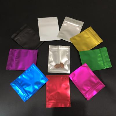 China Clear colorful Aluminum Foil Mylar Foil Ziplock Bags translucent packaging bag for sale