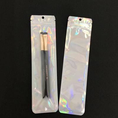 China custom printing front Pearl Film ziplock plastic bags for makeup tools packing for sale