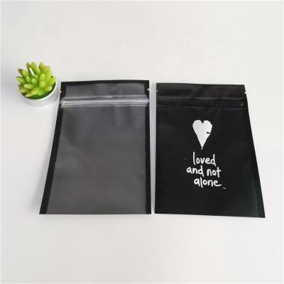 China Custom printed zip lock jewelry bracelet packaging zipper bag small plastic bag with one side clear for sale