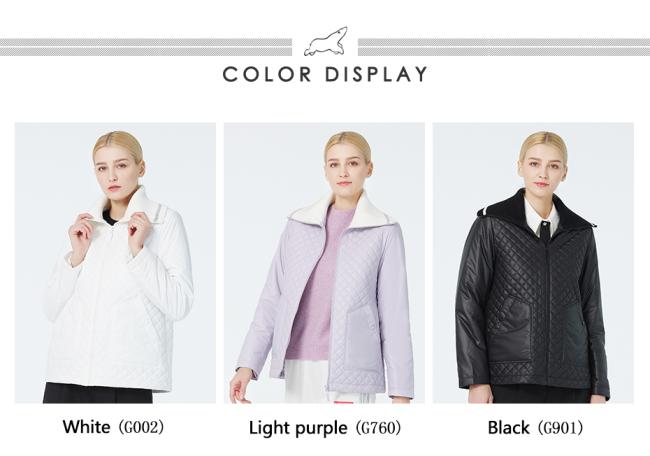 Stylish Spring Autumn Coat for Women Short Waist Knitted Collar Youthful and Elegant, purple colour