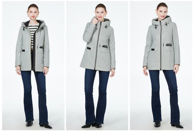 Spring-Autumn Coat for Women - Waterproof Windbreaker, New Pattern, Zippered Waist, Slimming Fit