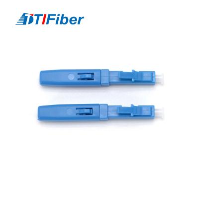 China Ftth Drop Cable Optical Fast Connector LC Single Mode Blue Field Assembly for sale