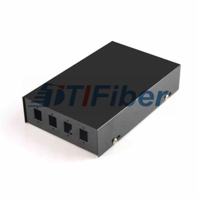 China 4 Port Fiber Optic Patch Panel , 4 Port Fiber Optic Terminal Box With Sc Adapter for sale