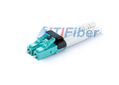 China Blue Green Multimode Duplex LC Optic Fiber Cable Connectors for FTTX Network for sale