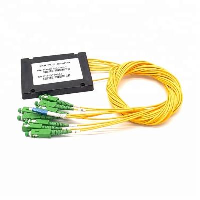 China divisor óptico del cordón del PLC 1x8, divisor óptico del alambre para la caja terminal montada estante de la fibra en venta