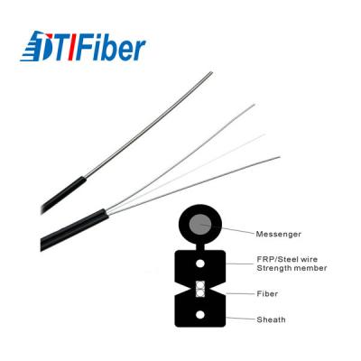 China Flat Bow Type Ftth Optical Fiber Cable Outdoor G652d G657A LSZH for sale
