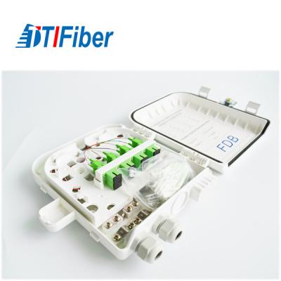 China FTTH IP65 8 Ports Wall Mount Fibre Distribution Box 1x8 Steel Tube Mini Case Splitter for sale