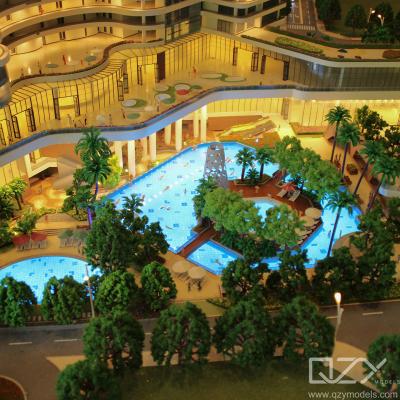 China Sanya Magaret Hotel Cubo Arquitetônico Modelo Físico Iluminação 1:100 à venda
