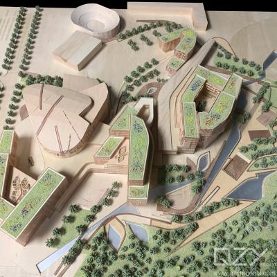China EMBT Escuela de madera Modelos de escala arquitectónica 1:500 Academia de Música de Shenzhen ODM en venta