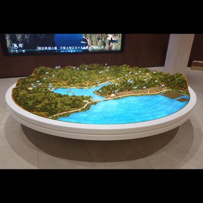 China Terrain Models - Runda Group  1:500 + 1:3000 Ganzhou Nanhu Town Model for sale