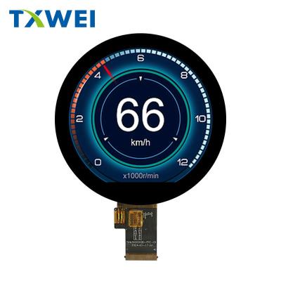China TFT LCD Screen 3.6inch Sunlight Visible Two wheeled Vehicle Industrial Instrument 1000Brightness Circular Display Screen for sale