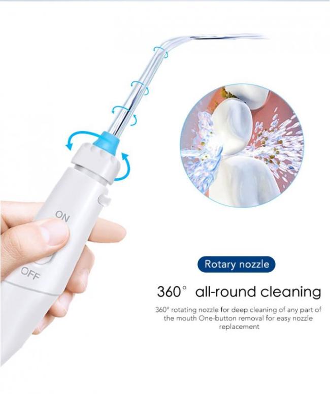 IPX4 Waterproof All In One Toothbrush And Flosser Sonic With 7pcs Nozzles 0