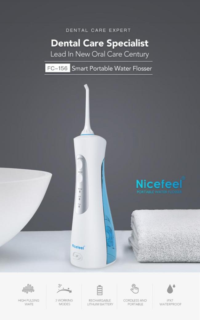 2 Minutes Timing Portable Dental Water Pick Cordless Water Flosser Teeth Cleaner 3