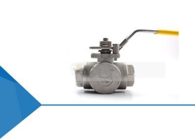 China Gas Pipe Line 1'' Port 3 Way Hydraulic Actuated Ball Valve for sale