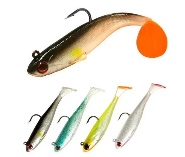 Swim Baits, Soft Plastic Swimbaits - Paddle Tail Shad Bait for Bass Fishing, Swim Bait Plastics, Saltwater Fishing Lures, Soft Lure