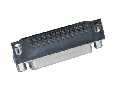 China 90 Degree 25 Pin D Sub Male Connector Two Rows Female DR With Back Shell for sale