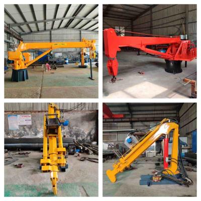 China 10T 20T Long Boom Mobile Harbour Crane Slewing Deck Marine Telescopic Crane for sale
