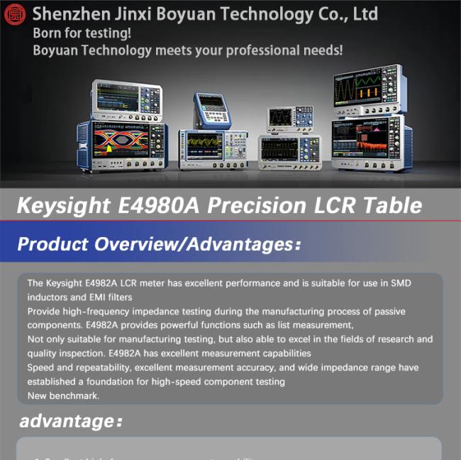 KEYSIGHT Agilent E4982A LCR Table front view