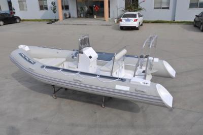 China High Capacity Small Rib Boat Rigid Hull 480 cm PVC Center Console With Cushions for sale