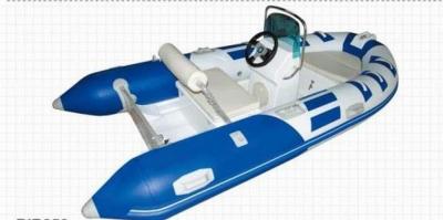 China Blue Small Rib Boat 3.5m PVC Chemical Resistance With Sporty Wide Body Frame for sale