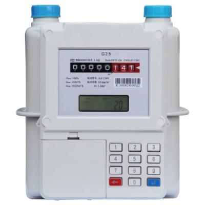 China Easy Install Keypad Prepayment Gas Smart Meter Class B With Build In Battery for sale